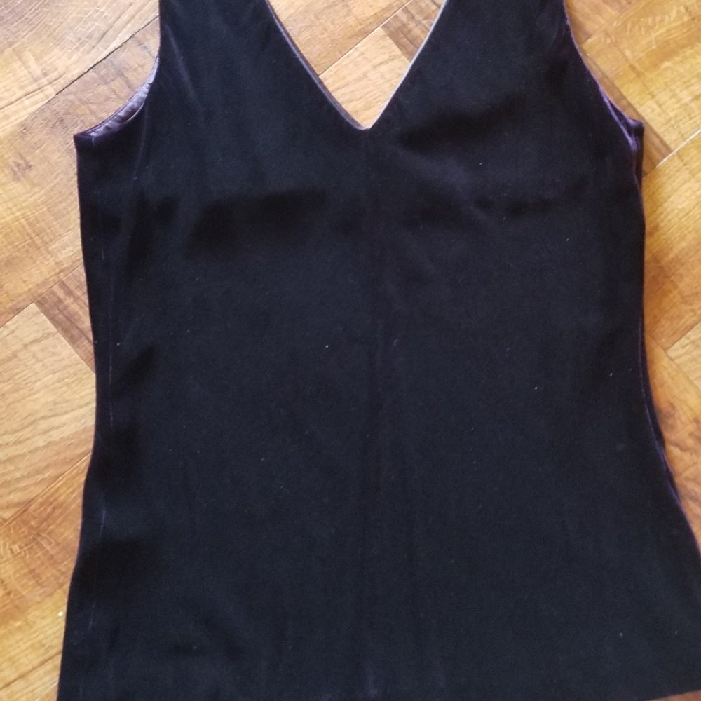 Dark Purple Velvet Tank Blouse